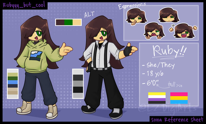 Reference sheet for @RubyyyButCool