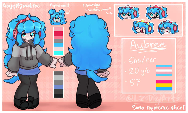 Reference sheet for @heyyitzaubree